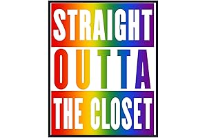 Gay Pride Flag Wall Art Poster Sign - Express Yourself in Rainbow Hues