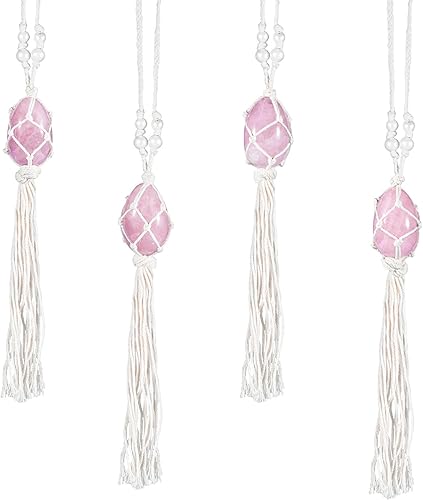 Miniatura 4 de rockcloud Adorno de coche hecho a mano con forma de huevo pulido, cristales curativos, adorno colgante para decoración del hogar, oficina, coche,