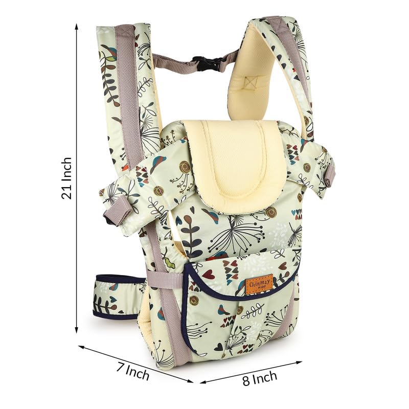 Image of Chinmay Kids Baby Carrier 4 in 1 Carry Bag Baby Carrier Cuddler Air Mash Fabric Baby Carrier, Off-White