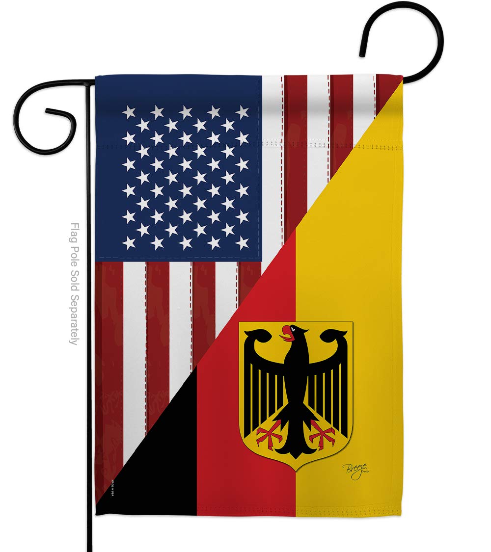 USA-Deutschland Freundschaftsflagge Für Garten & Haus - Doppelseitig, 33x47 Cm, Wetterfest