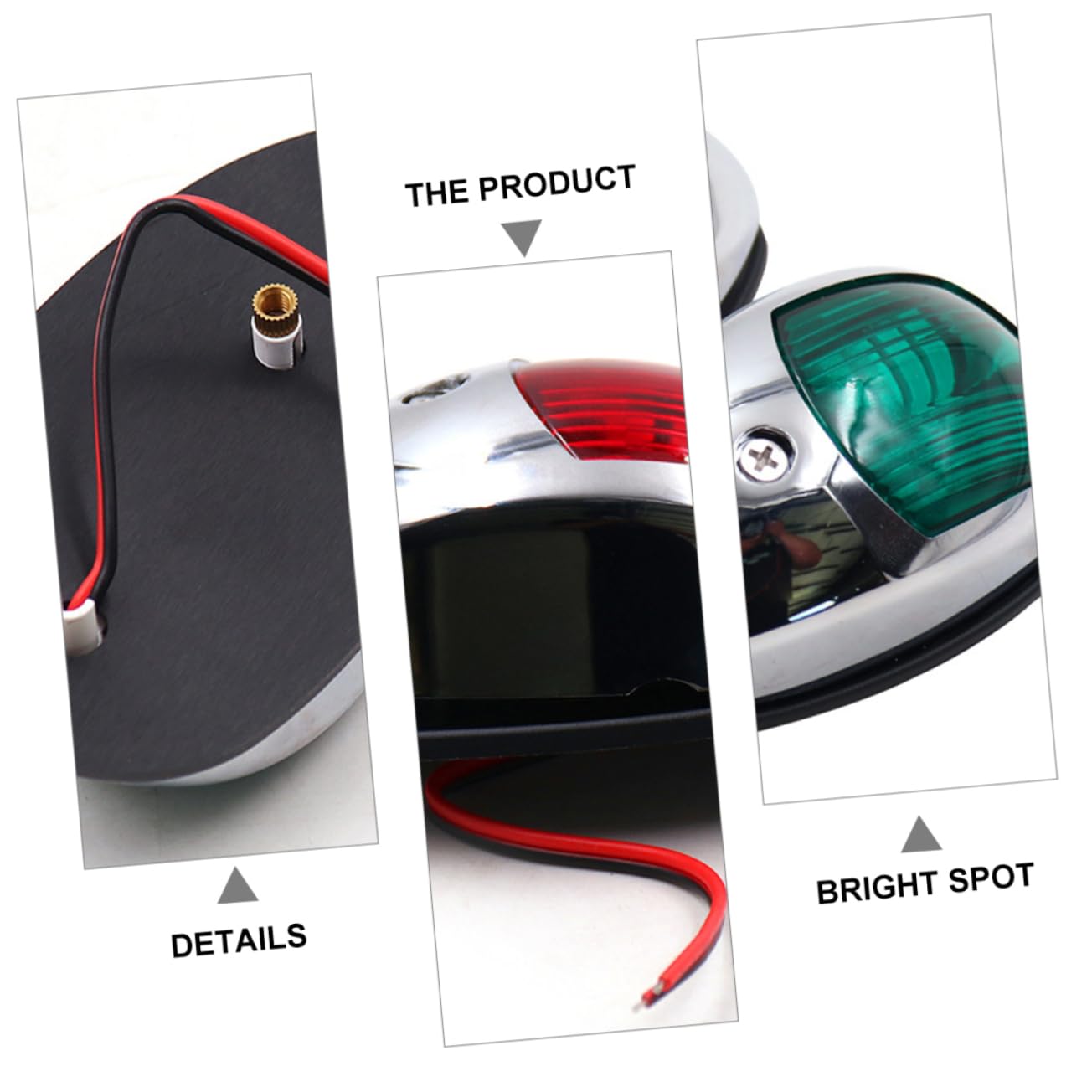 KESYOO 2Pcs LED Boat Navigation Lights Bow Lamps for Pontoon Fishing and Yacht Durable Efficient Safety Lighting with Low Power Consumption