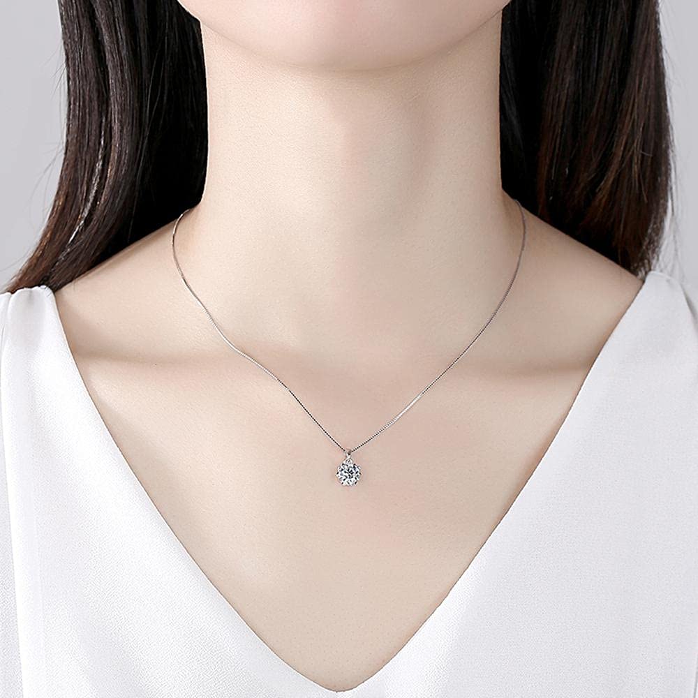 Collana con Ciondolo Piccolo Cuore Veri Gioielli in Argento Sterling 925 per Donne Che sposano kolye