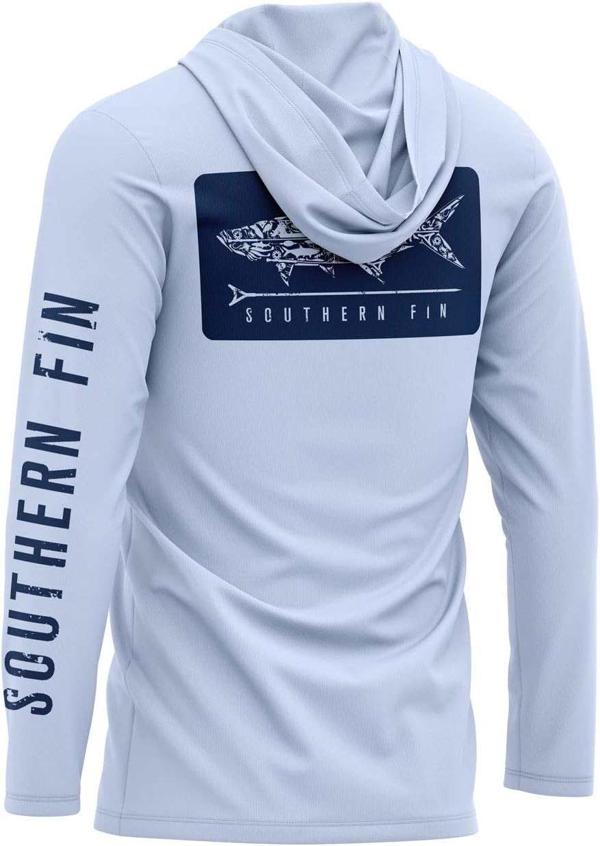 Southern Fin ApparelPerformance Fishing Hoodie Shirt for Men Women UPF UV 50+ Lightweight With Hood