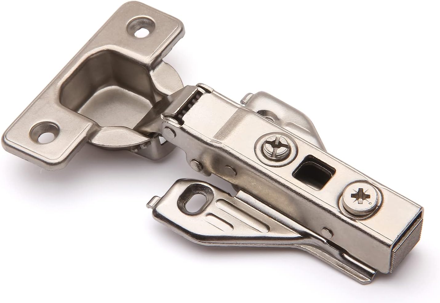 Silverline Face Frame Clip On Quiet Soft Close Cabinet Door Hinges, Full Overlay, with Built-in Damper, Heavy Duty Steel for Kitchen Bathroom (4)