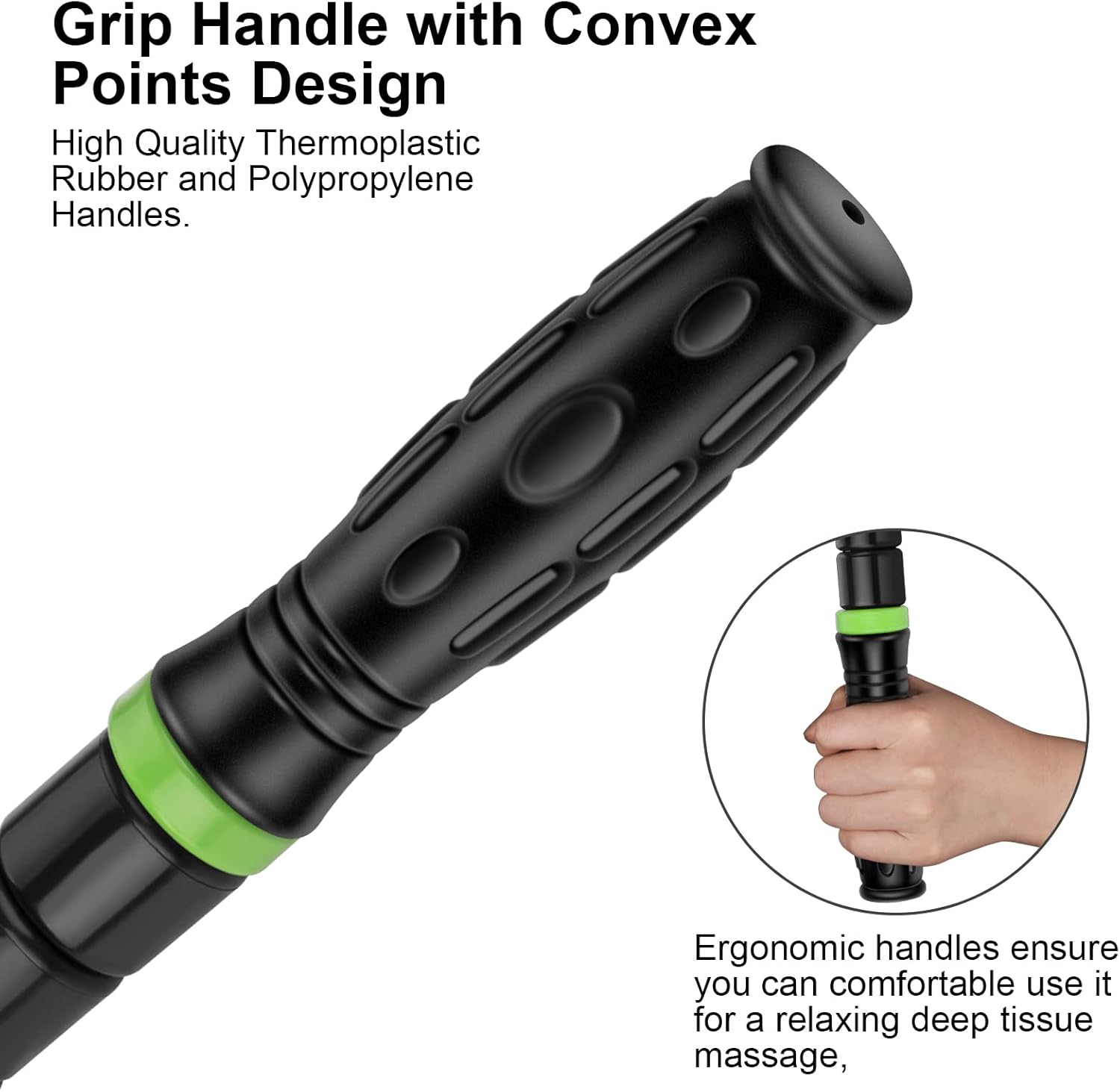 iGreely Premium Muscle Roller The Ultimate Massage Roller Stick 17 Inches Recommended by Physical Therapists Promotes Recovery Fast Relief for Cramps Soreness Tight Muscles Black - Image 7