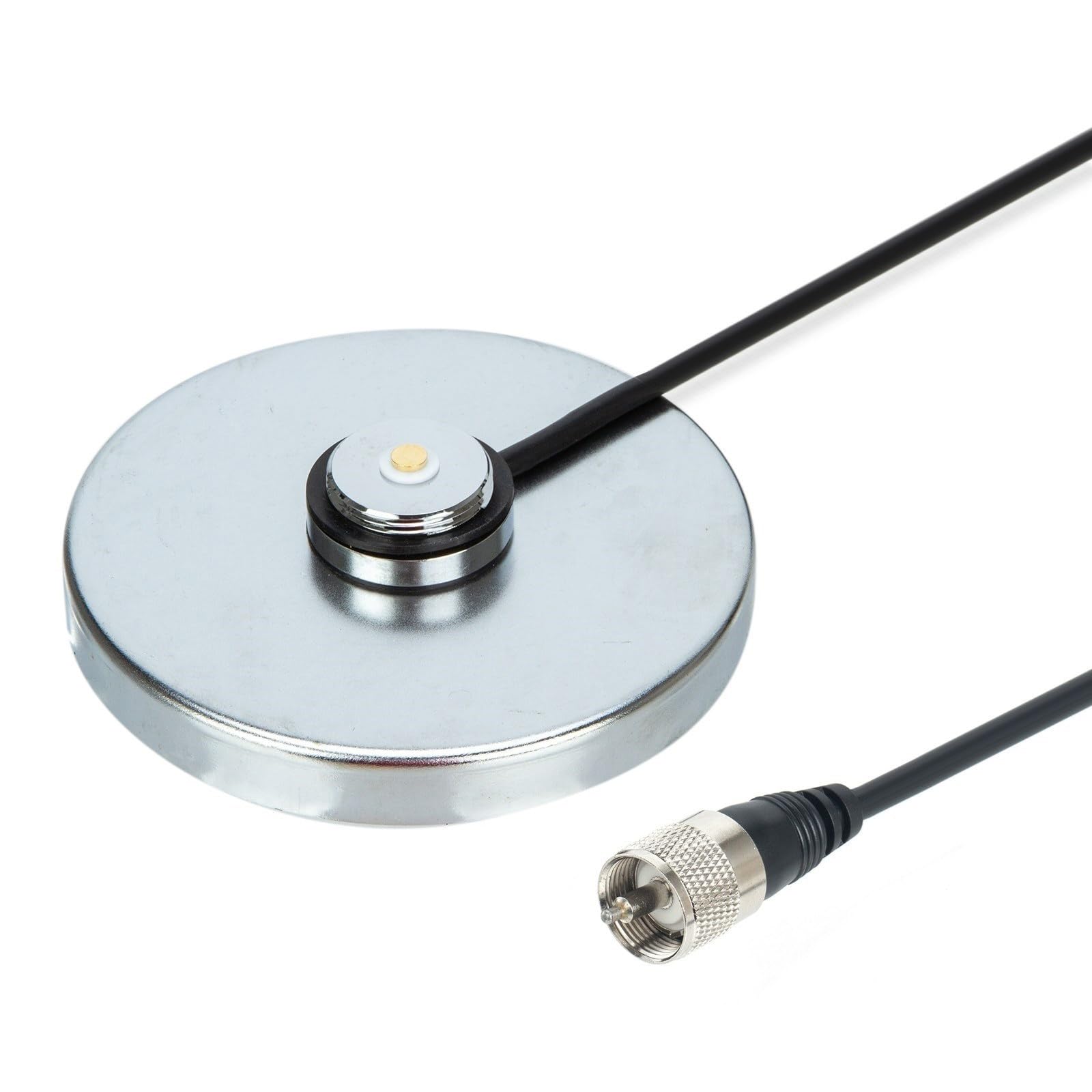 Aggiornamenti Base per antenne magnetiche da 12 cm Base aspirazione per antenne con Cavo coassiale RG58 da 5 M Miglioramento della Radio Mobile per Supporto QYT TYT