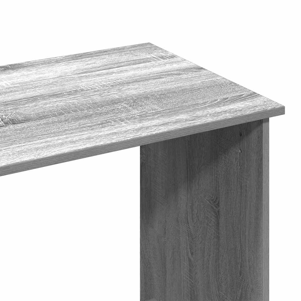 Escritorio gris Sonoma 80 x 40 x 75 cm, material de madera, diseño moderno con amplia superficie de trabajo para casa, oficina, dormitorio, salón y oficina