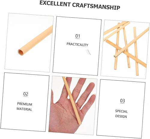 Miniatura 7 de Tubos de abeja de caña natural, 20 piezas, insertos de repuesto, suministros de apicultura para Bee House DIY