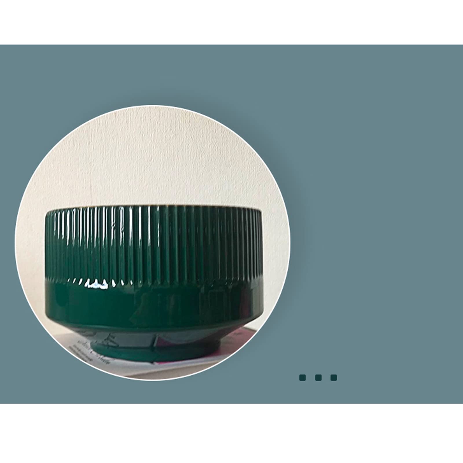 Vasi da Giardino Fioriere in Ceramica, Vasi per Piante a Strisce Verticali da 7/9/11 Pollici con Fori di Scarico per Giardinaggio Home Desktop Decorazione per Ufficio