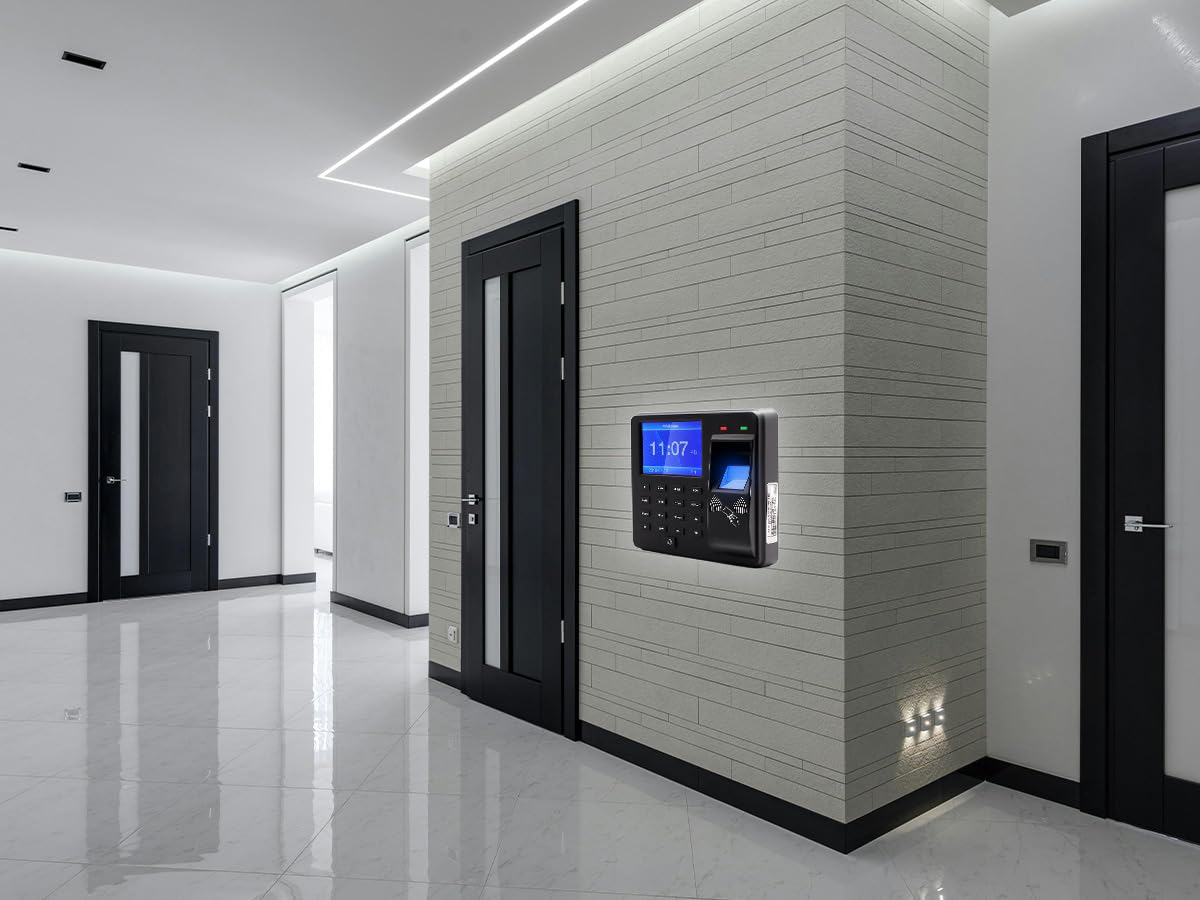 HDWR CTR10 Macchina di Registrazione, Sistema Avanzato di Rilevazione delle Presenze - Biometrico, RFID, Verifica con Password - 1000 Dipendenti, Controllo degli Accessi