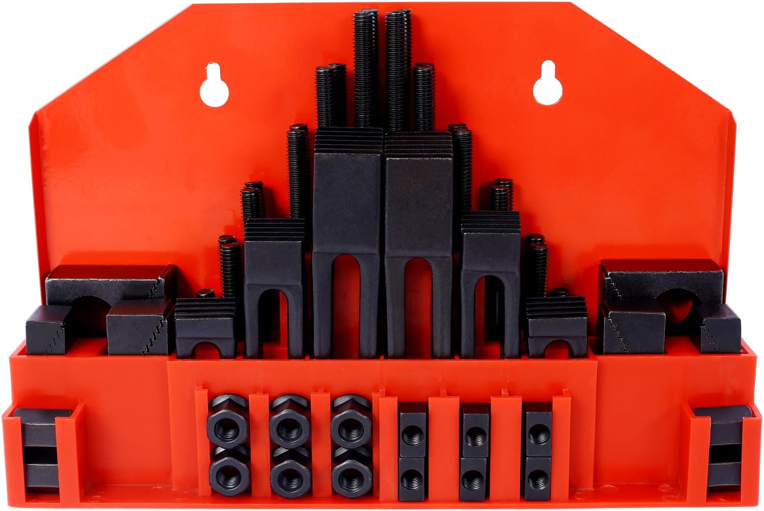 58Pc T-Slot Clamping Kit Mill Machinist Set with Cleaner and Tightening Wrench Red Steel Tool Milling, Professional, DIY