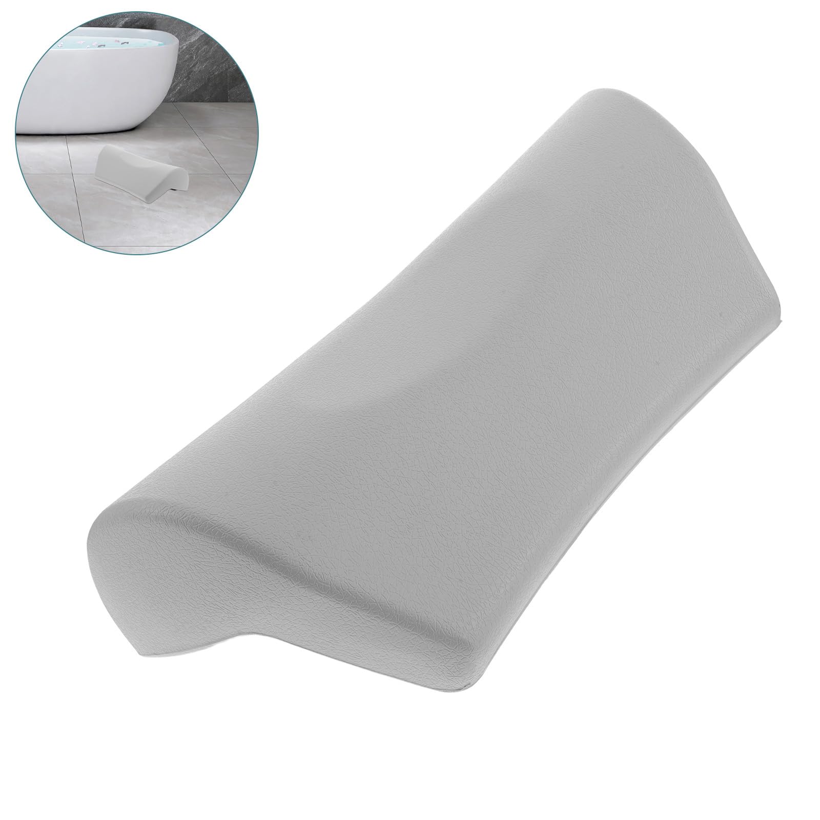 BETOOKY Oreiller Antidérapantes Ventouses en Moelleux avec Imperméable de Bain PU Relaxation Coussin Spa pour Dos, Adapté aux Bains Spa et Baignoires