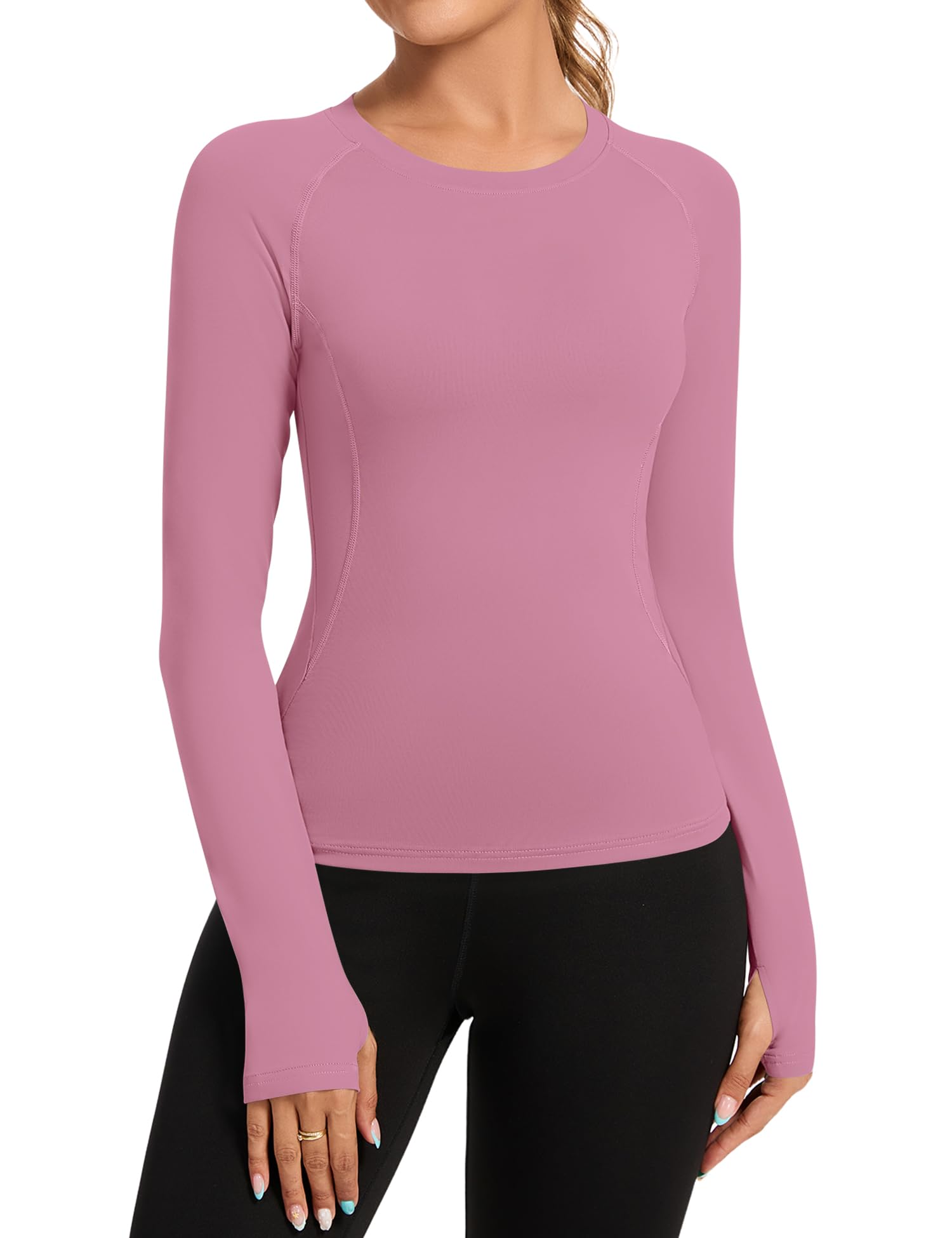 Rapbin T Shirt Damen Sport Top Gym Oberteil Yoga Rundhals Leicht Atmungsaktiv Sportshirt Workout Running Funktionsshirt Sommer Fitness Laufshirt