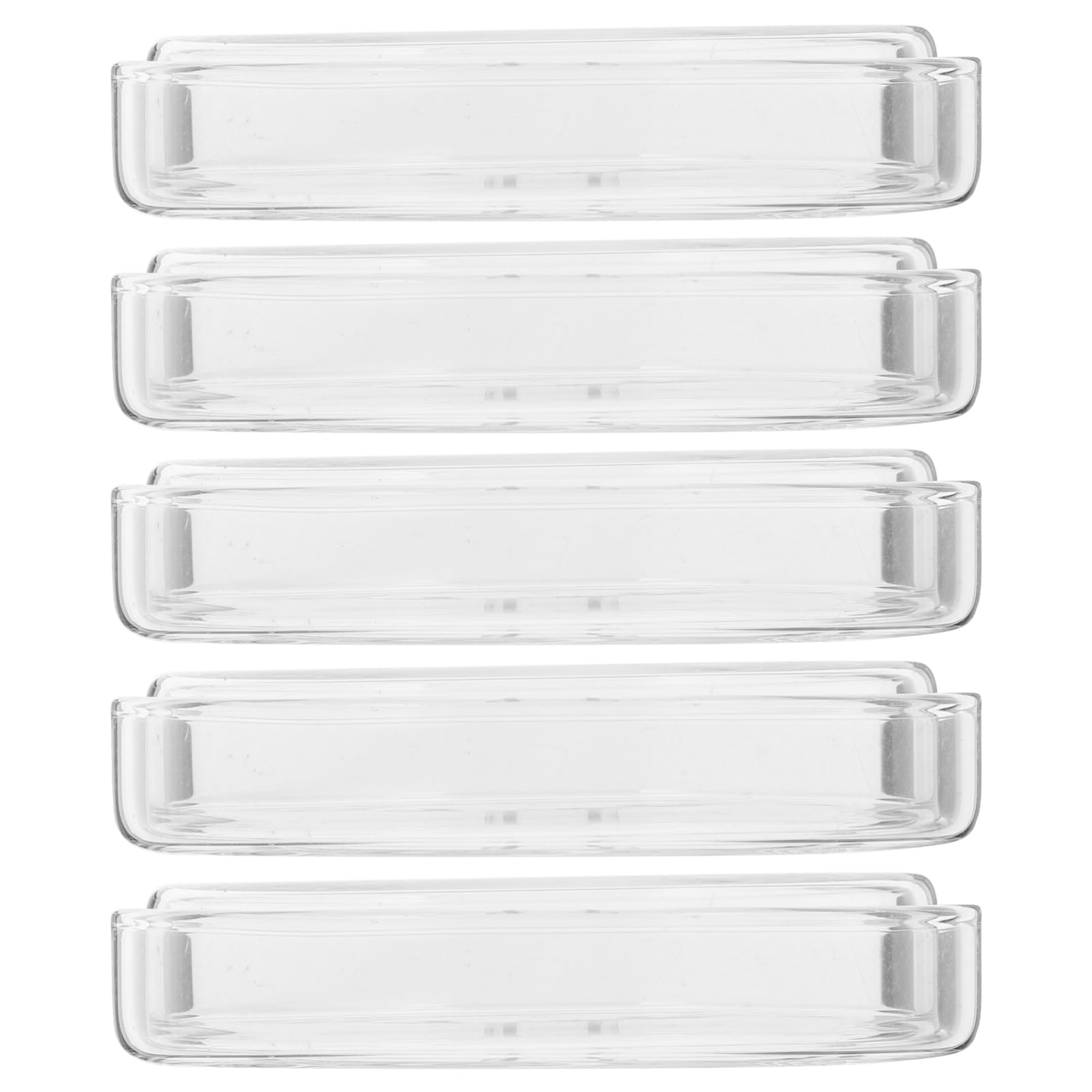 MUCKLILY 5pcs Lab Petri Dishes Cell Culture Plates Culture Tray Holder 90mm Diameter Clear Glass Lid
