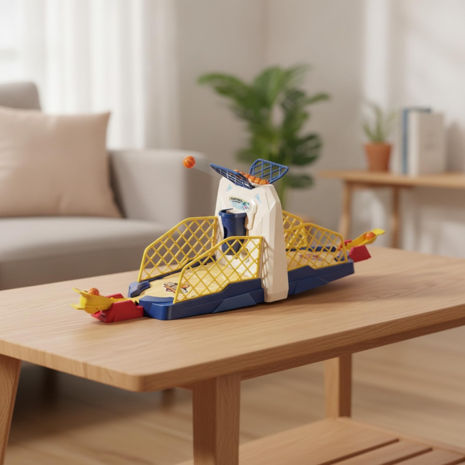 predolo Gioco di Palla da Tavolo Robusto | Resistente, Portatile, Gioco da Tavolo con Canestri e Lanciatori, per Attività Indoor, Famiglie, Coetanei , Stile A