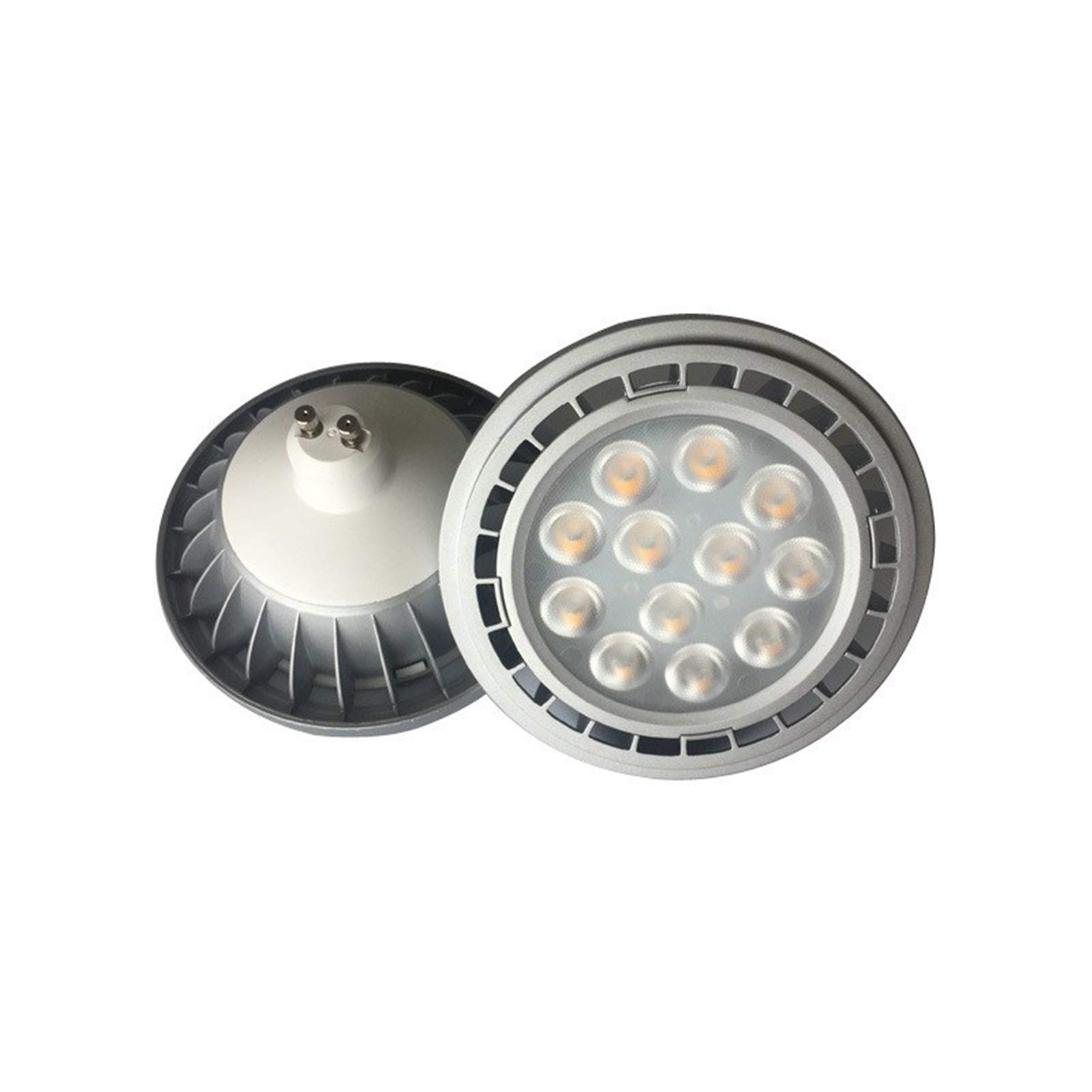 Ampoule LED en forme de maïs 2PCS AR111 Beans lampe 15W 15 3030 85-265V 12V détecte la lumière Ke(Natural white 4000K)