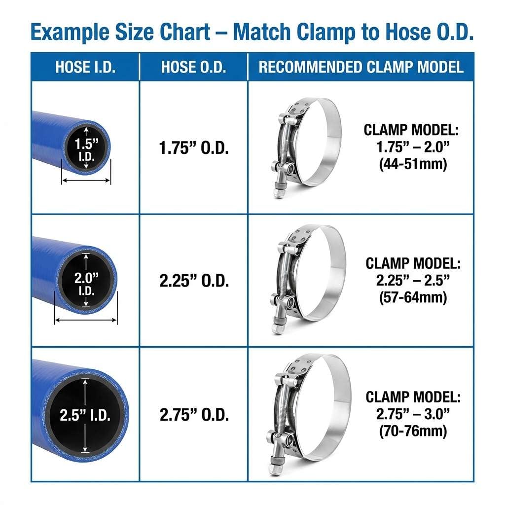 QWORK® 4-częściowy zacisk śrubowy, zacisk śrubowy ze stali nierdzewnej do układu wydechowego samochodu, 83mm-91mm