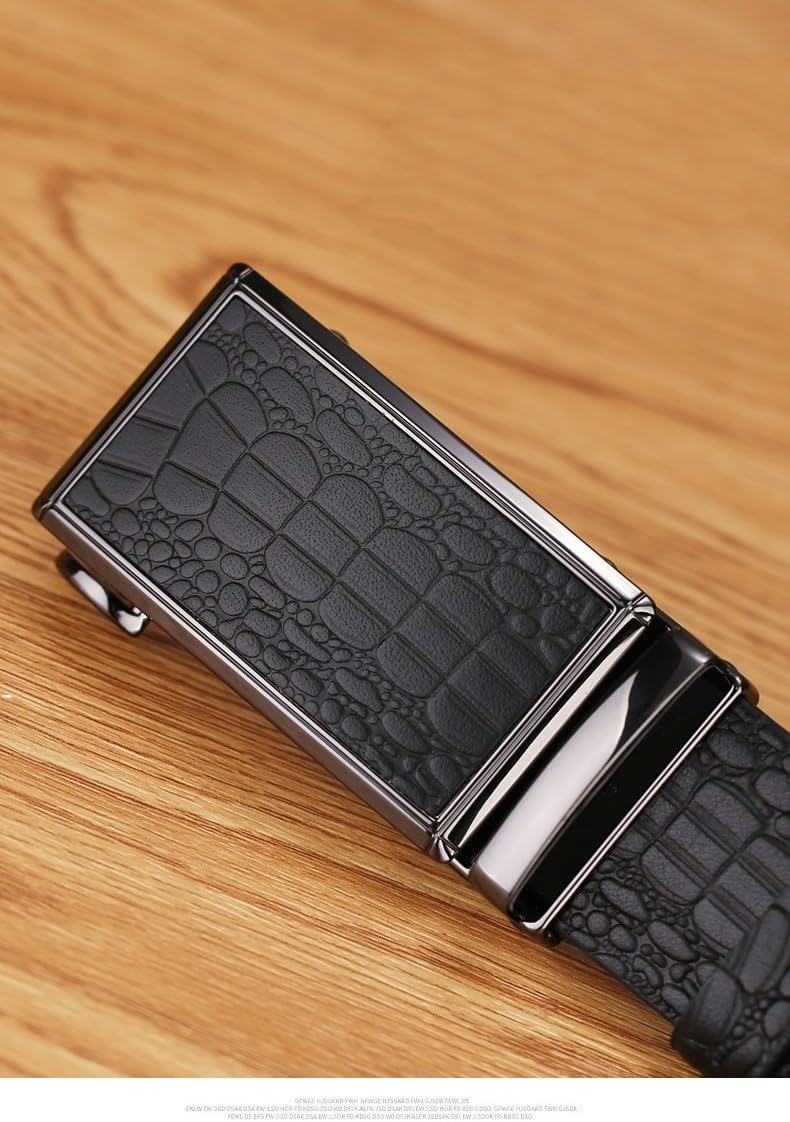 Men's Leather Belt Casual Men's Belt Adjustable Automatic Buckle Suitable for Jeans, Suits, and Various Occasions