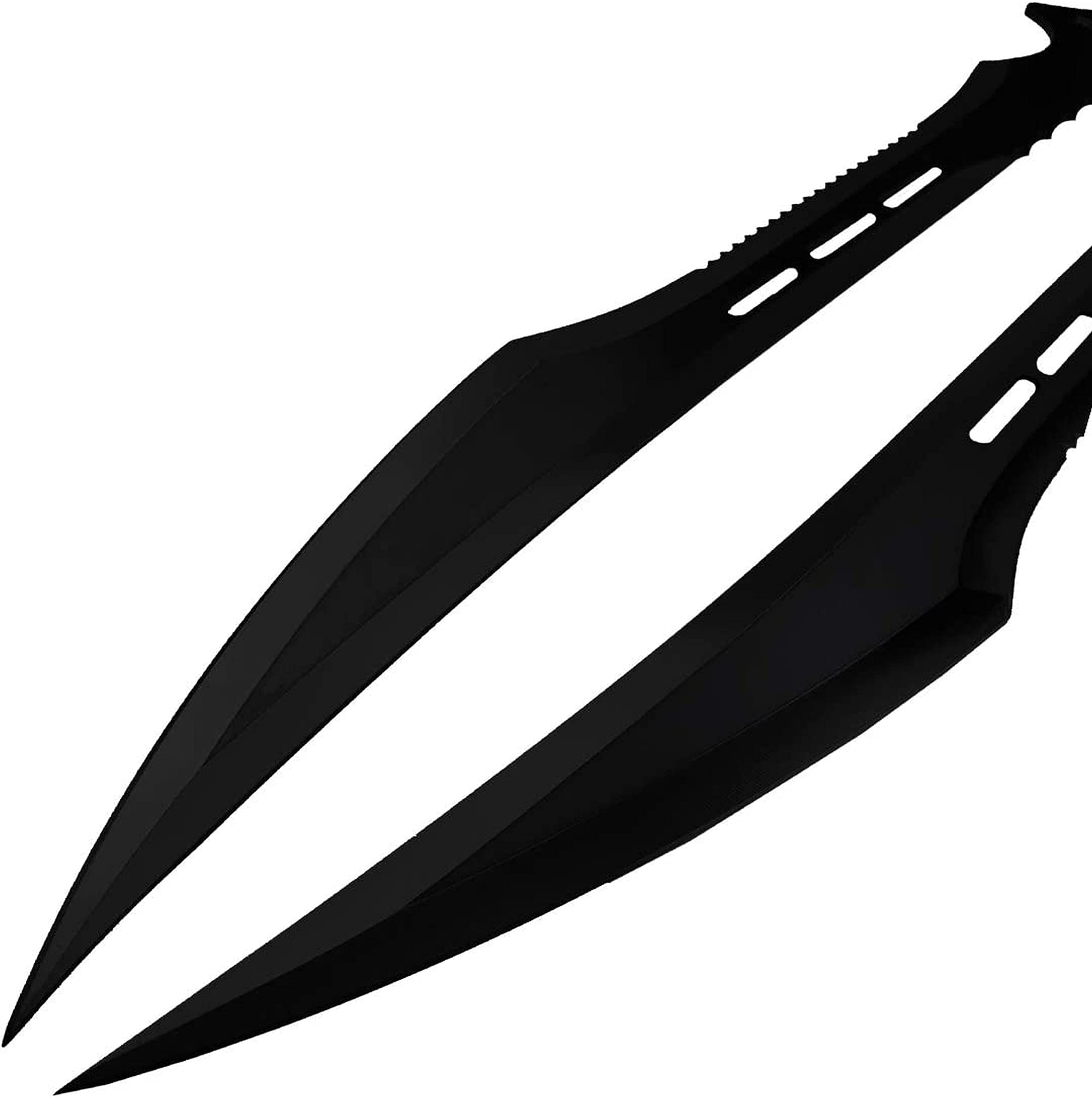 Zwei Macheten scharf echt EIN Satz 2 Katana Ninja Schwert scharf echt zum Training Metall Stahl 2 Schwerter in einem Samurai Nur für Erwachsene 68 cm - 18 Jahre erforderlich 103