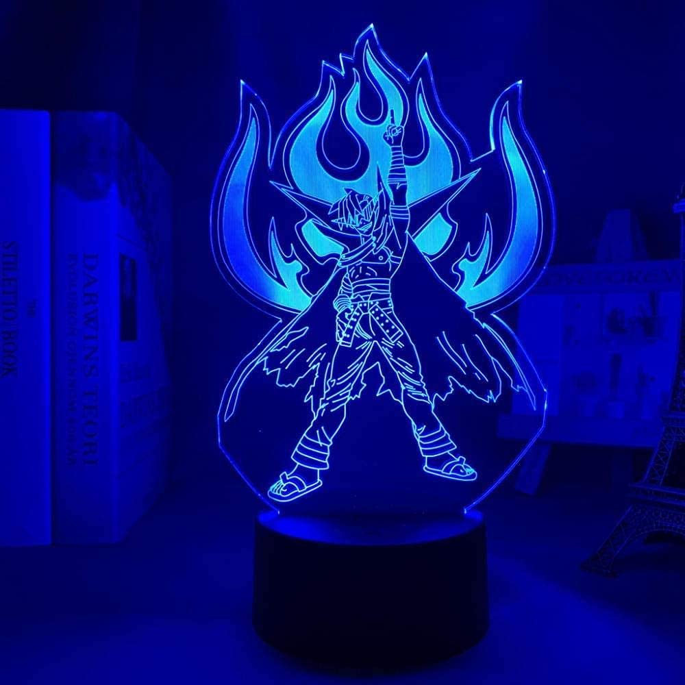 3D Anime Illusion Night Light Gurren & Lagann Kamina Figure Light for Bedroom Decor Light Manga Birthday Gift Room LED Decoration