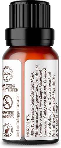 Miniatura 4 de GuruNanda Aceite esencial calmante para dormir, aceite de aromaterapia 100% puro, natural y sin diluir para difusores, promueve la calma y la