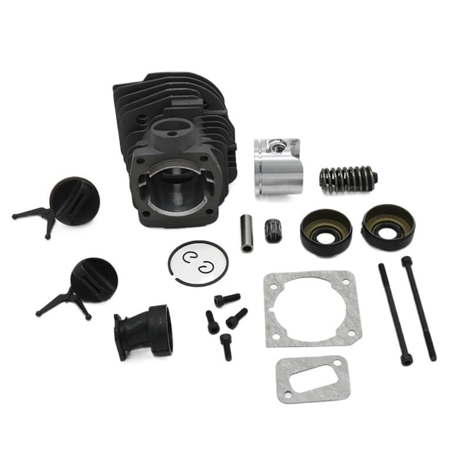 Kit de reconstrucción del motor perno sello la tapa aceite pistón cilindro 44MM, for piezas motosierra gas Husqvarna, 340 345 350 Tapa del tanque de combustible de jardín
