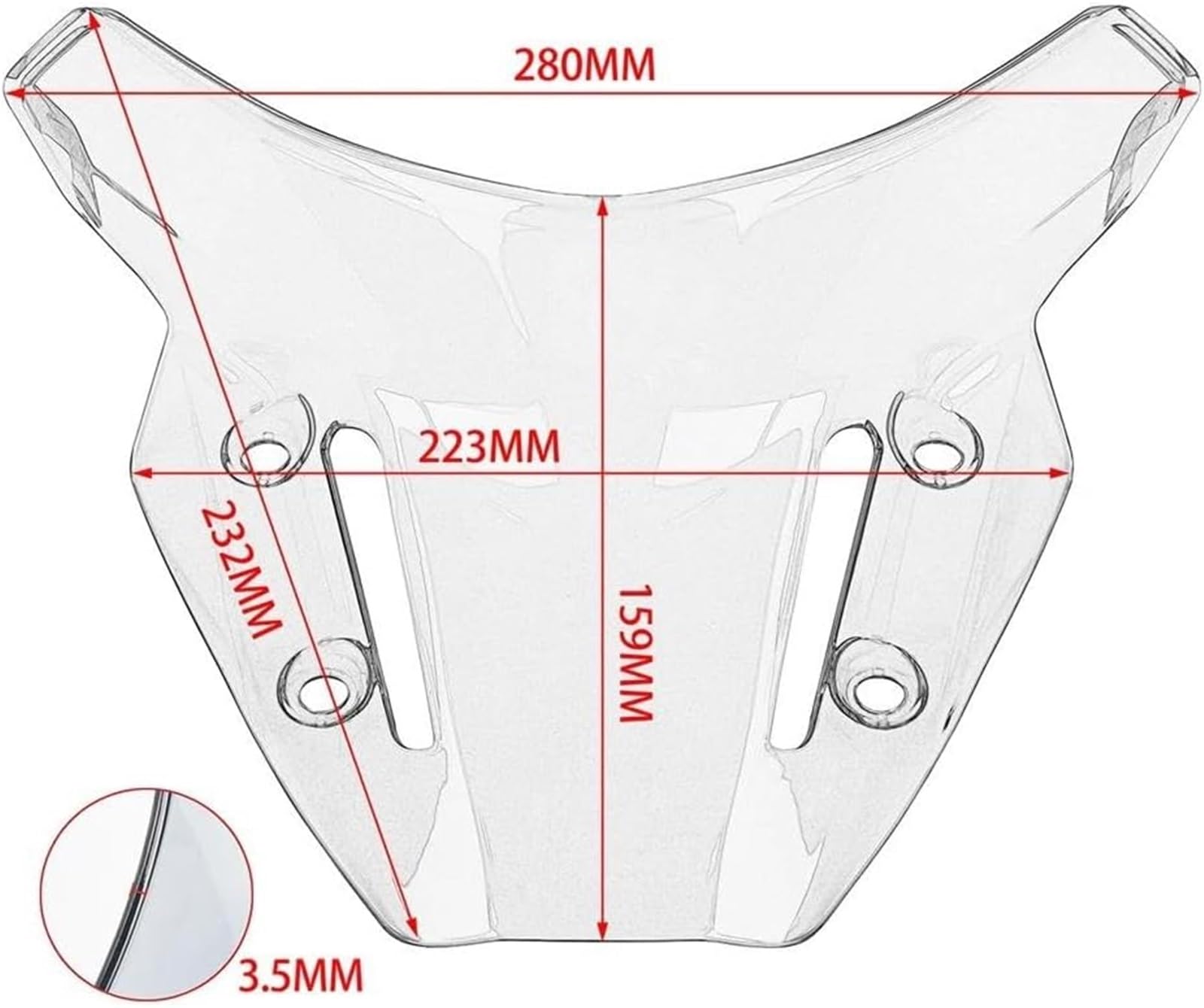 Genérico Parabrisas de motocicleta Parabrisas para Yamaha MT 09 FZ09 2021 2022 2023(Gray)