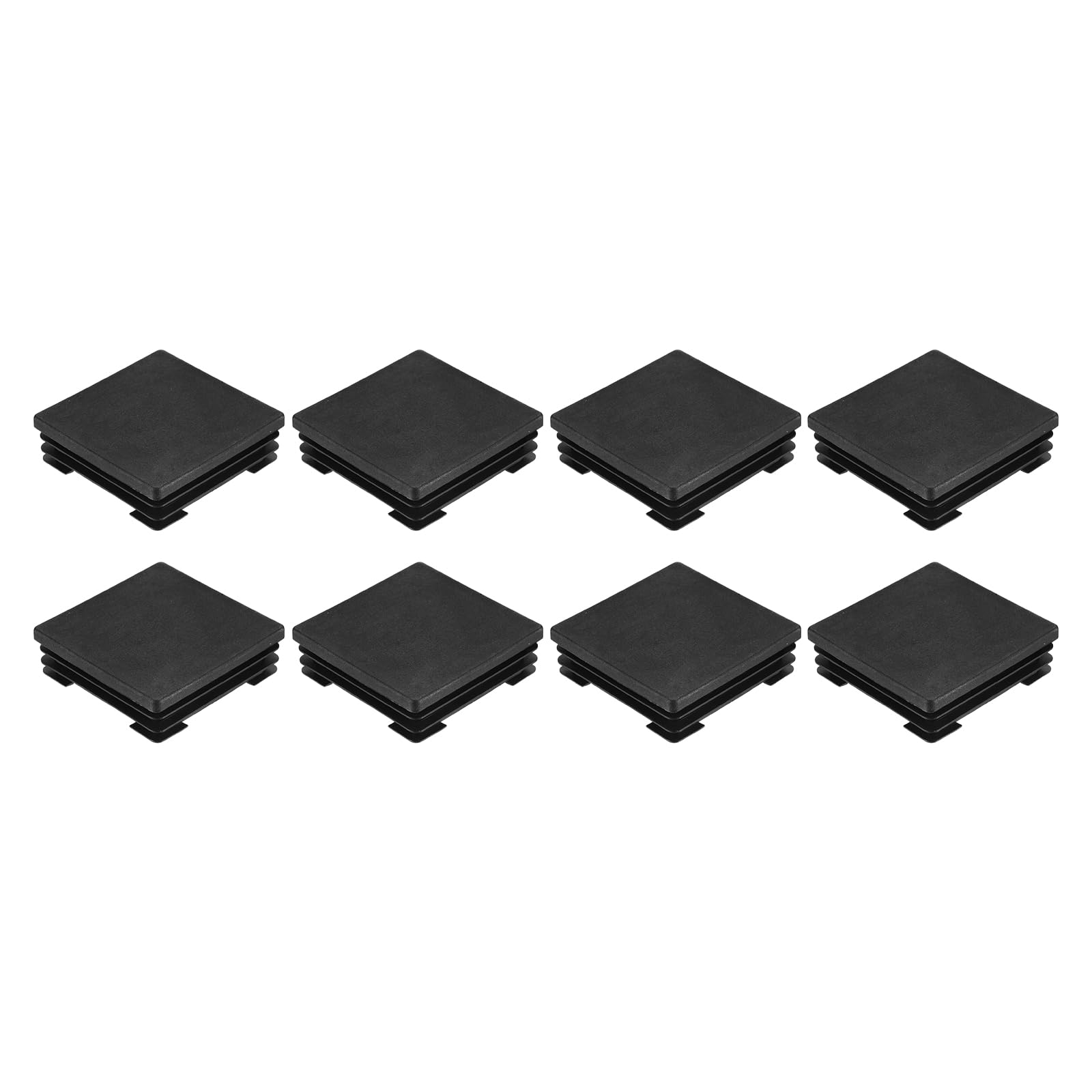 Pieds de meubles carrés 70x70 mm protégés avec ces bouchons noirs