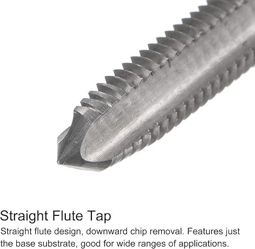 Miniatura 3 de uxcell Juego de grifos y brocas, M6 x 1 H2 recta flauta máquina de roscas de fresado de rosca 4.921 in extra largo, 0.236 in de acero de alta