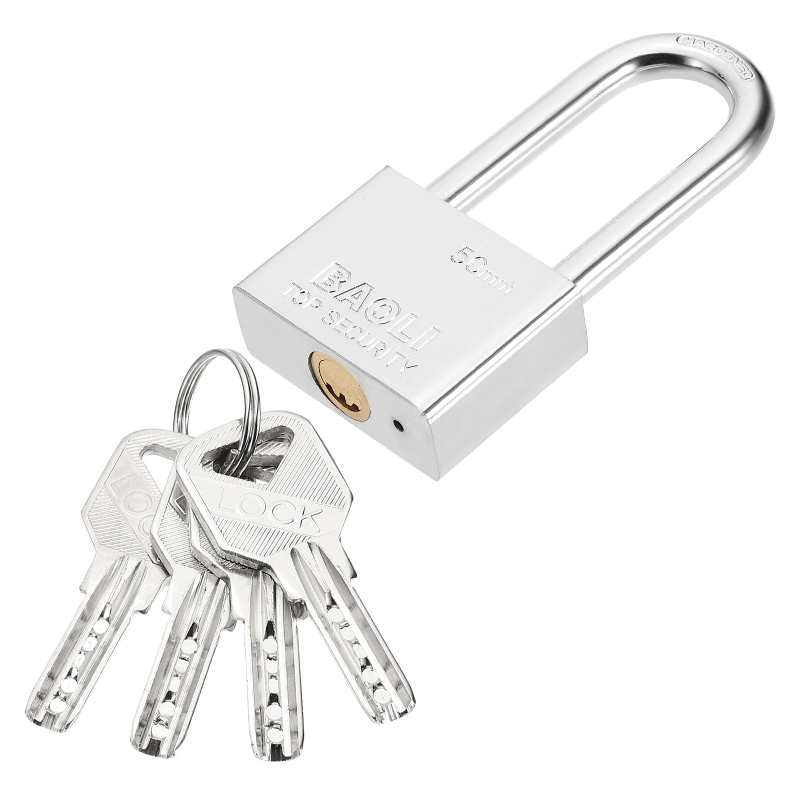 Cadenas renforcé PATIKIL 50mm avec 4 clés pour porte d'entrepôt et stockage