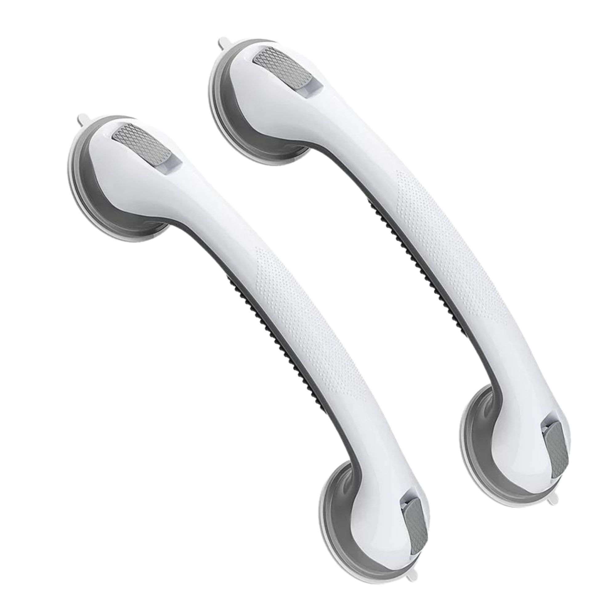 2X Barra de Agarre para Baño con Ventosa Antideslizante 42 cm | Asa de Seguridad para Bañera, Pasamanos de Ducha para Ancianos, Discapacitados, Niños, Peso Máximo 100Kg