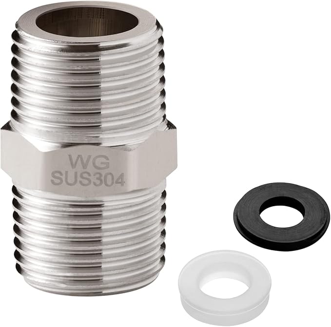 OFFO Shower Hose Connector, 1/2 Inch Solid Stainless Steel Shower Hose