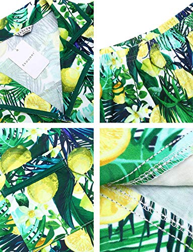 Ekouaer Women's Printed Pajamas Set Button Down Sleepwear Nightwear Soft Pj Lounge Sets Lemon Printed M #TOP4