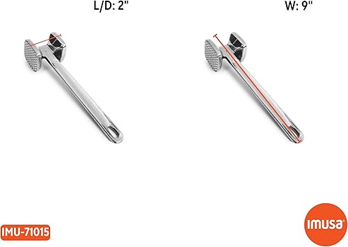 Miniatura 7 de IMUSA USA IMU-71015 Ablandador de carne de acero inoxidable, plata,