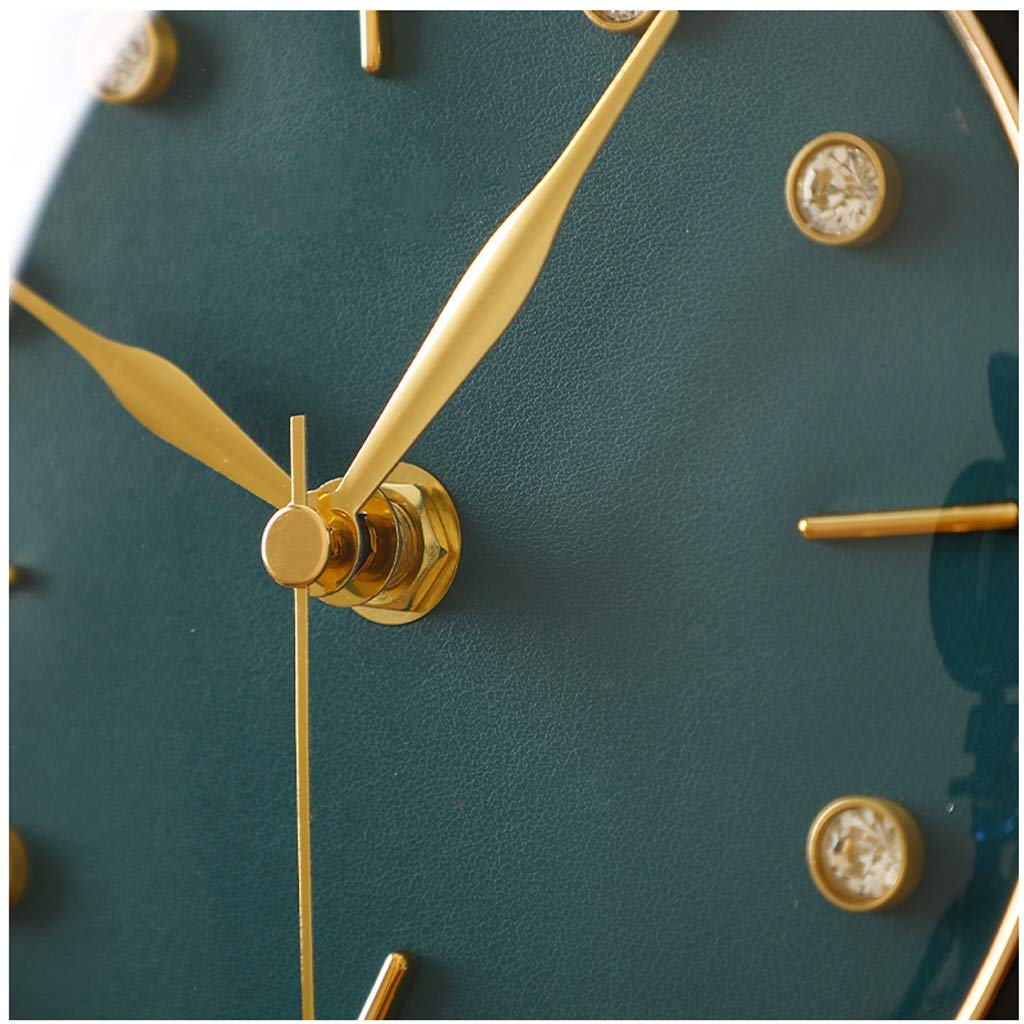 Horloges de Table Horloge de table métallique nordique domestique salon table de bureau horloge texture texture cadran sourdine décoration petite horloge de table HD verre horloge Table Clock