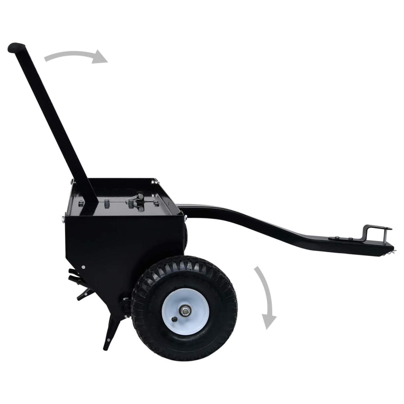Tidyard Rasenlüfter für Aufsitzmäher Einhand-Hebel Vertikutierer Rasenbelüfter Aerifizierer Rasentraktor Traktor 2 Luftreifen 102cm