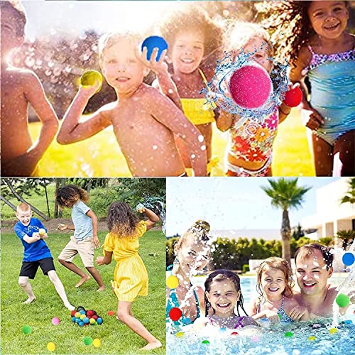 60 Pcs Reusable Water Balls, Reusable Water Balloons For Outdoor Toys And Games, Water Toys For Kids And Adults Boys And Girls - Summer Toys Ball For Pool And Backyard Fun #TOP3
