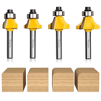 圆角边缘冠铣刀套装 - 木工铣刀工具