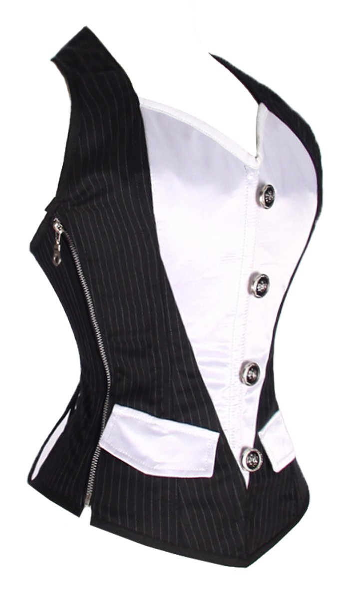Damen Taillentraining Schwerlast Doppelt Stahl Knochen Baumwolle Korsett Steampunk Vollbrustkorsett Corsage #8367-PS
