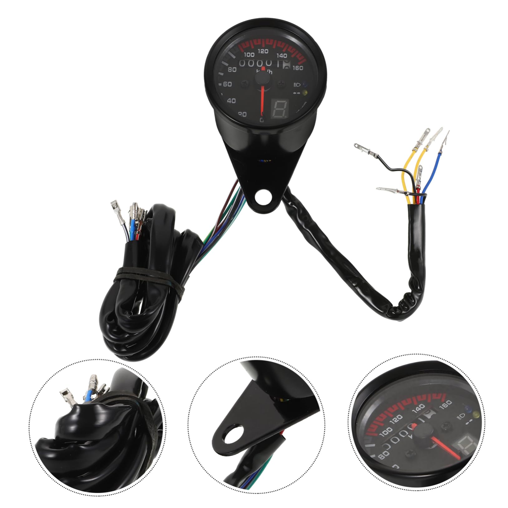 ULTECHNOVO Motorcycle Led Display Easy Installation Speedometer for Motorbike Design Sleek Aesthetic Upgrade for Motorcycle Enthusiasts