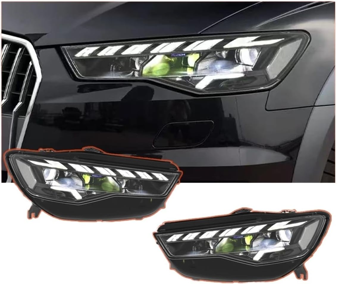 Compatible For Audi A6 Headlight Modification Horch Scanning LED Daytime Running Light Laser Lens Assembly 2016-2018(LED light)
