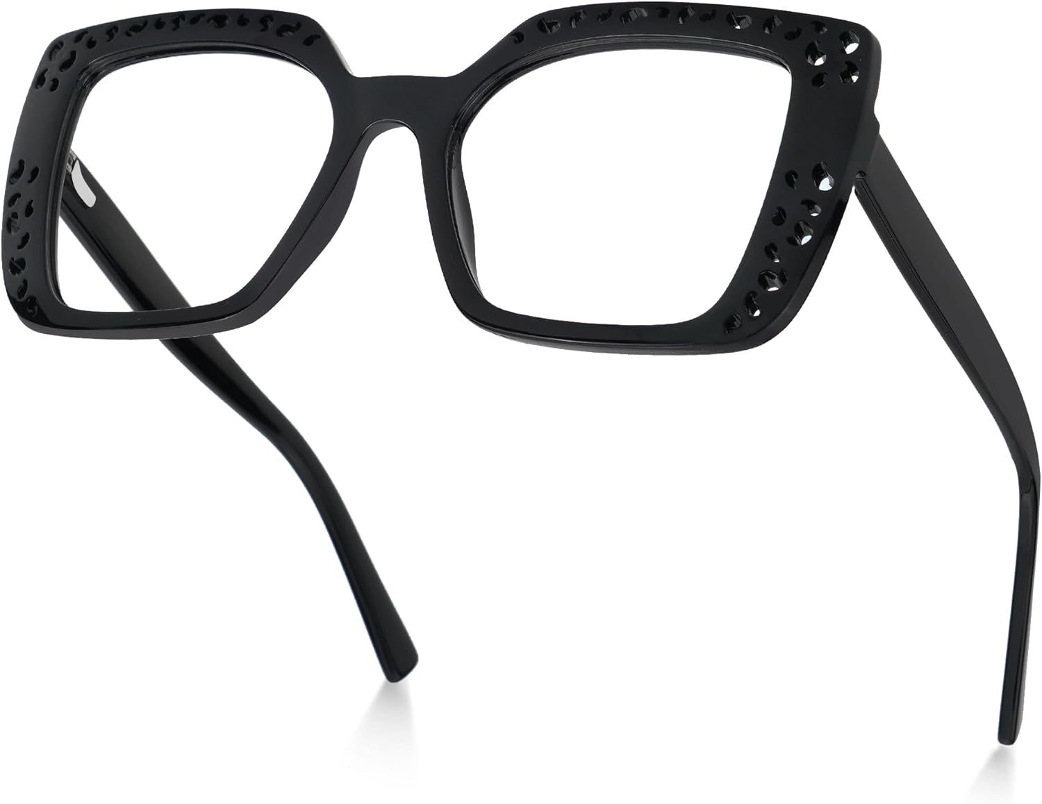 Zeelool Square Glasses Frame for Women, Classic Eyeglasses Frame with Non-prescription Clear Lenses ZJGP661805 - Image 6