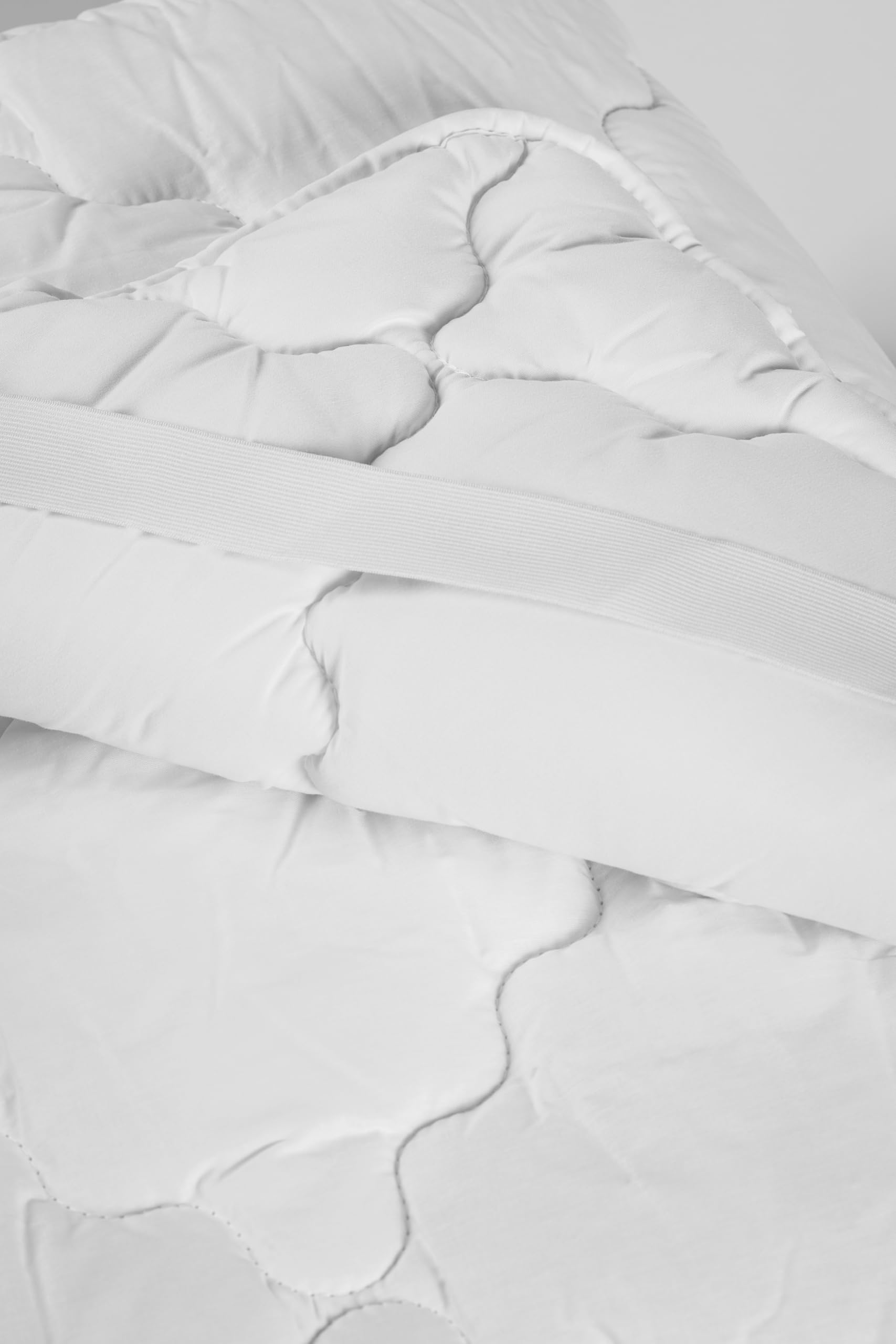 Topper Reversibile Estate/Inverno 90x200cm - Lato Cotone Fresco, Lato Peluche Caldo, 500gr Imbottitura - Foto 8