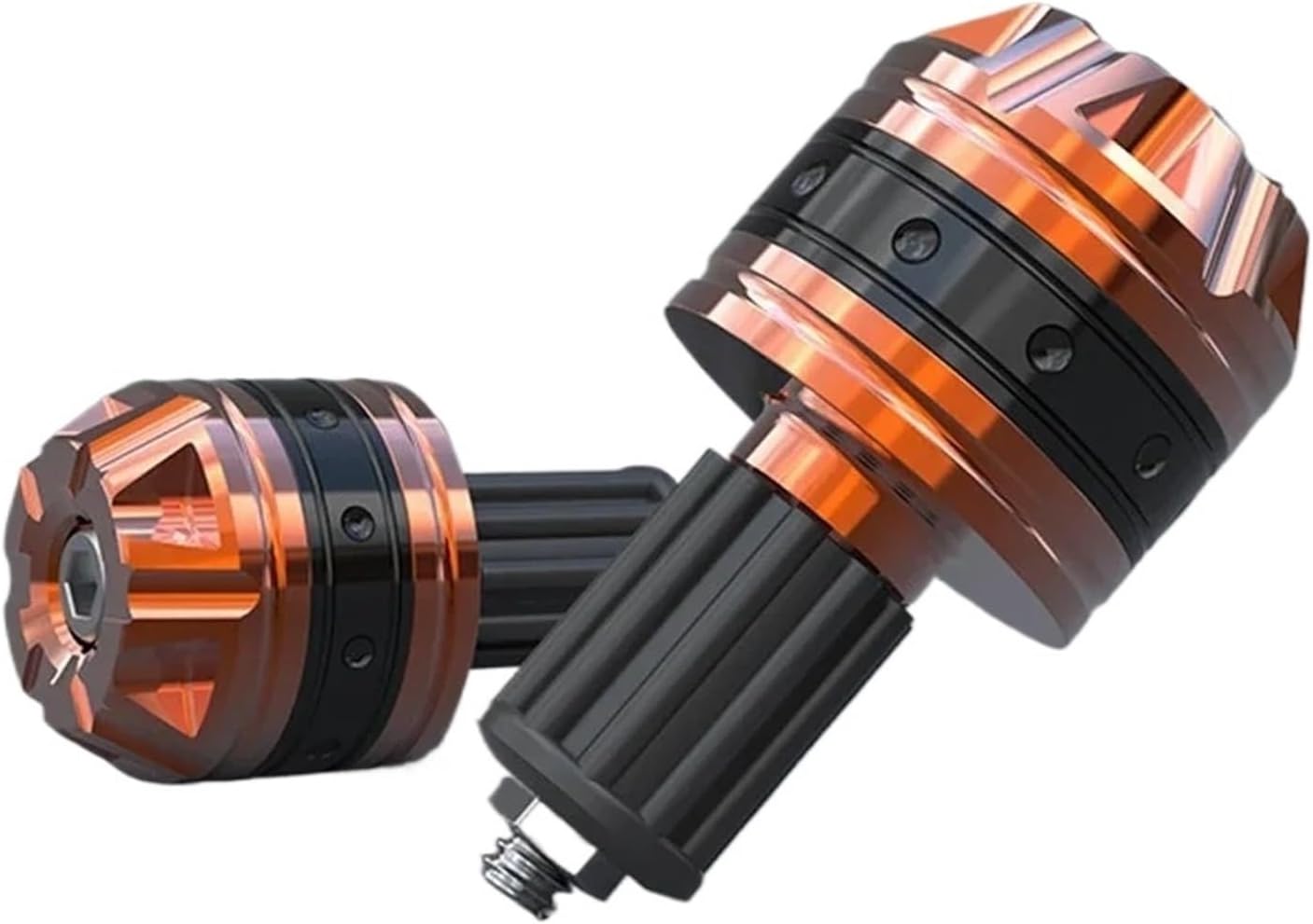 Motorcycle Handlebars Motorcycle Handle Bar Ends Grips Universal Fit for 7/8" 22mm Motorcycle Handlebar Plug Slider Motorcycle Handlebar Plug(Orange)