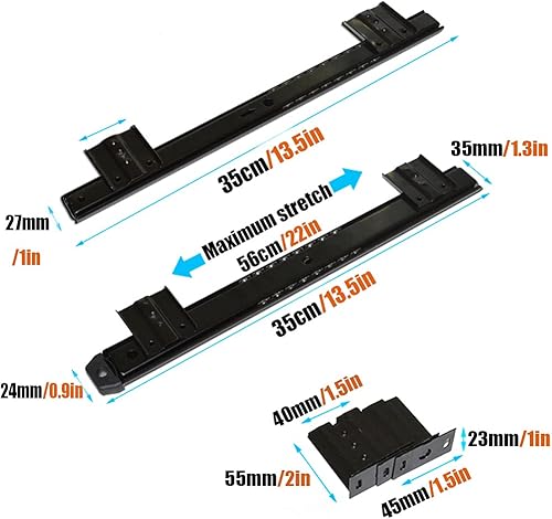 Miniatura 7 de Y&J Bandeja ergonómica de extensión de escritorio para bricolaje, espacio de almacenamiento para cajones de teclado, ideal para el hogar u oficina