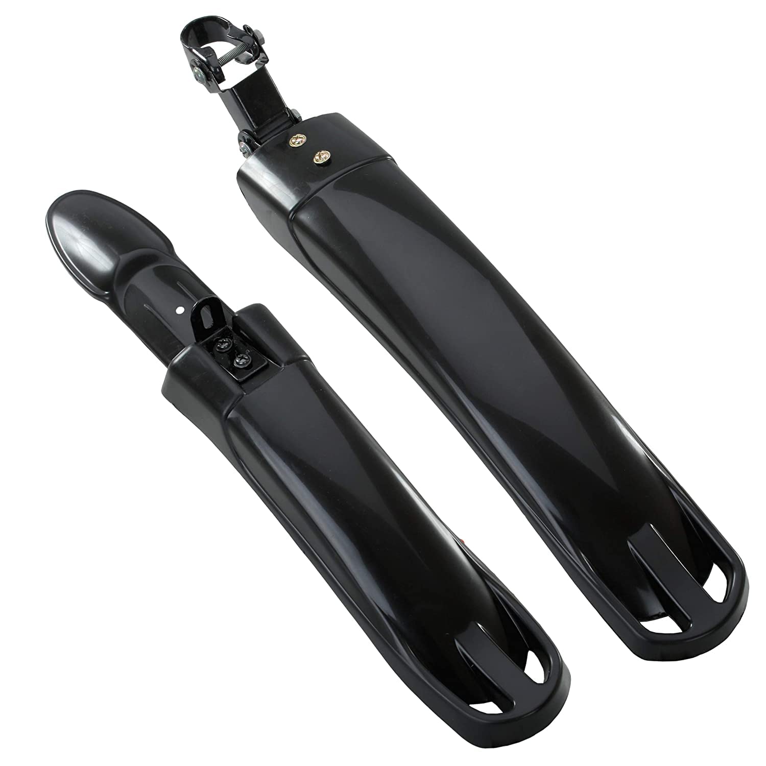 ABC Bicycle Front & Rear Mudguard and Steel Clamp, Color- Black