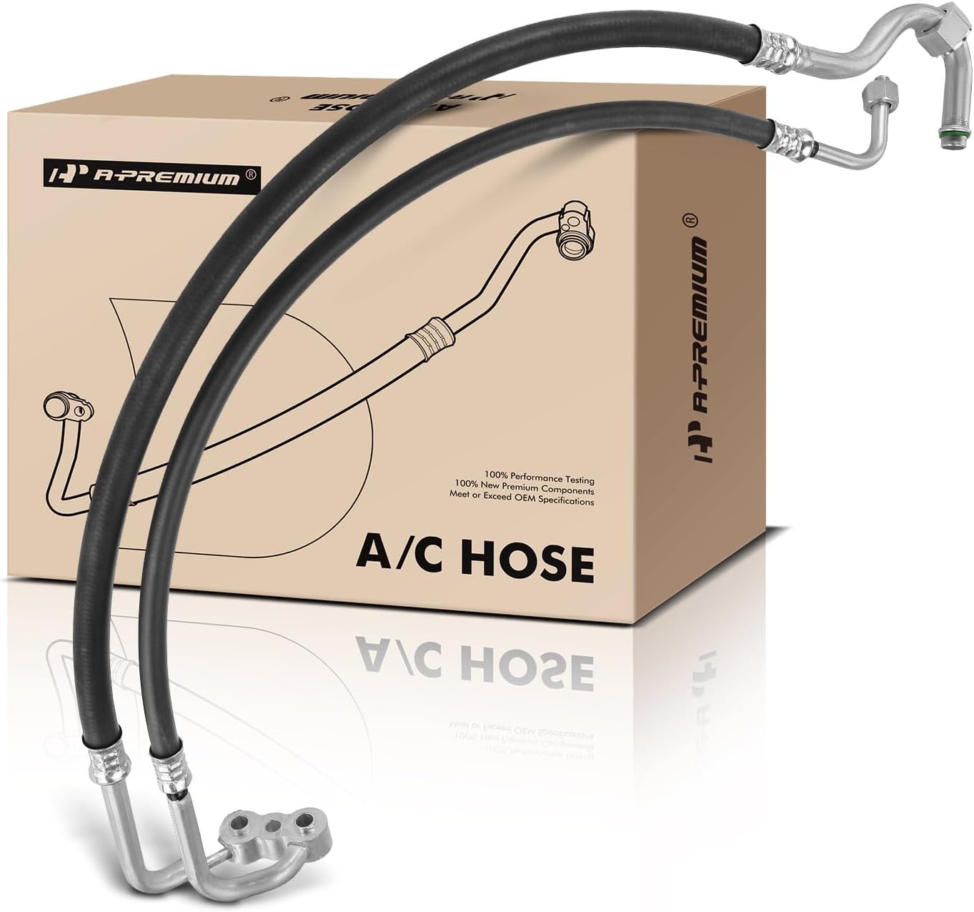 A-Premium A/C Suction Hose & Discharge Line Hose Assembly Compatible with Chevrolet S10 1982-1986, S10 Blazer 1983-1986 & GMC S15 1982-1986, S15 Jimmy 1983-1986, 2.8L