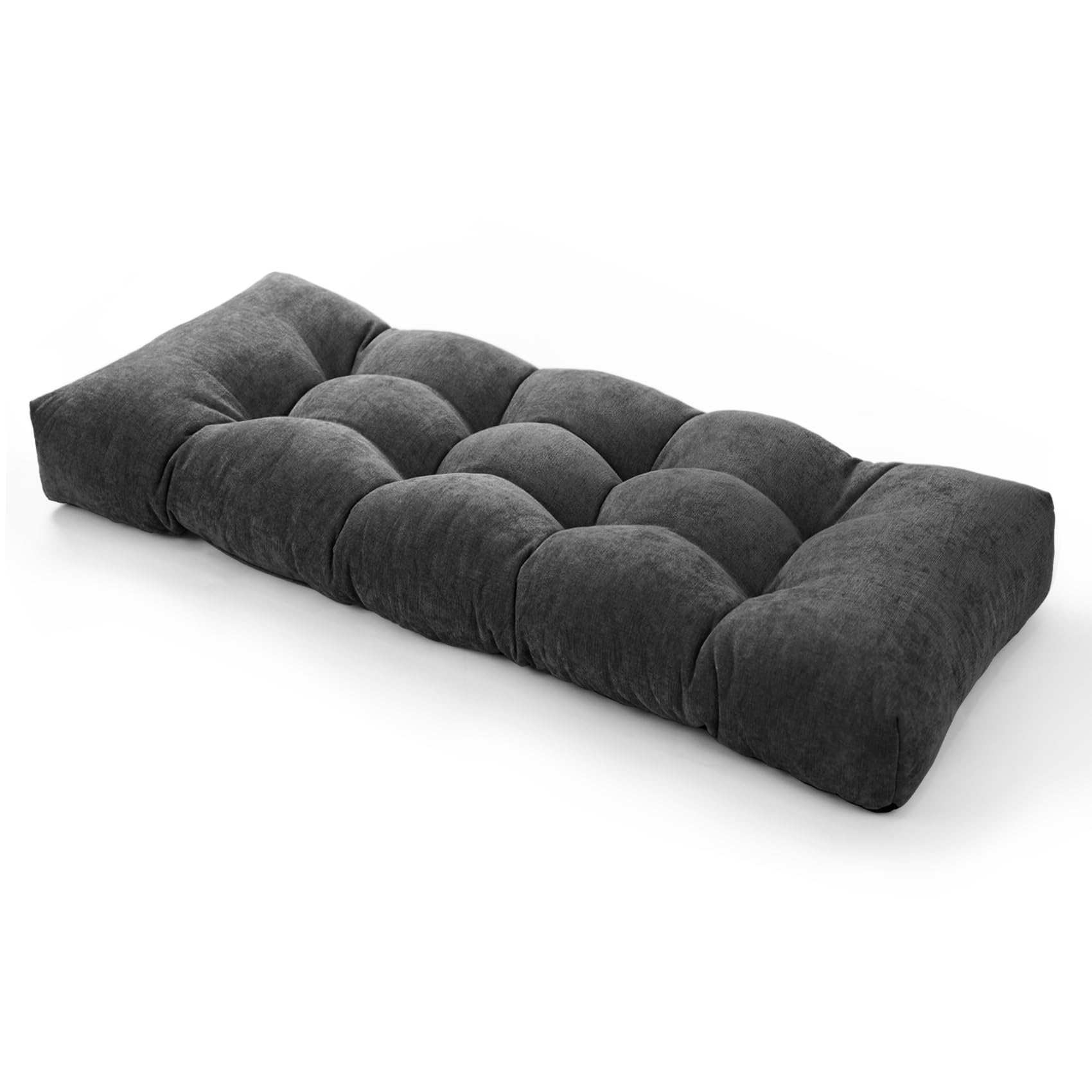 Photo 1 of ROFIELTY Bench Cushion 42x16 inch, Patio Furniture Cushions, Indoor/Outdoor Anti-Slip Tufted Swing Seat Cushion, Bench Cushion for Multi-Scene use. (42x16x4 inch, Dark Gray) Dark Gray 42x16x4
