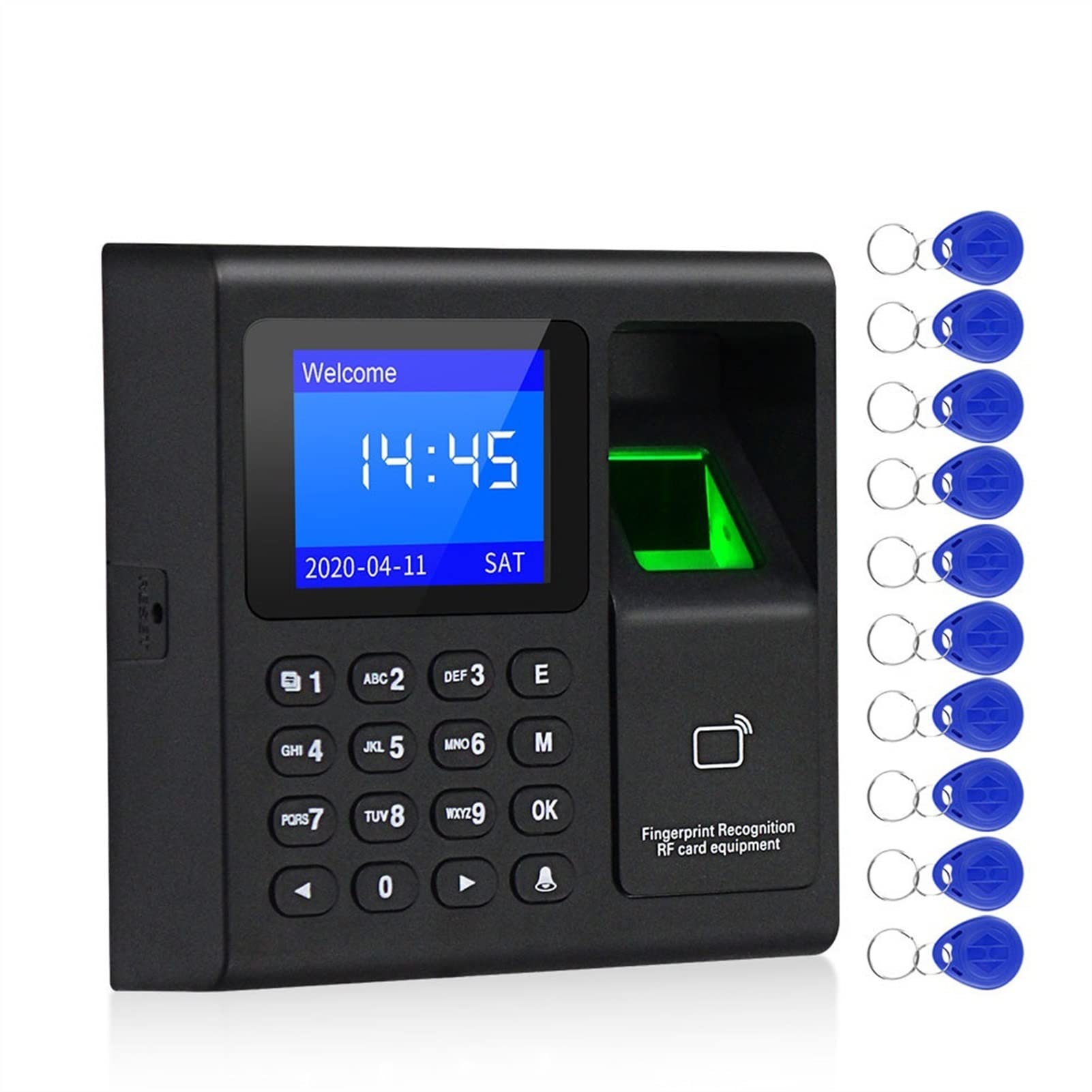 Mthckxjbsuz One Color Clocking In Machine, Fingerprint Attendance Machine Intelligent Biometric Fingerprint Time Attendance Machine Time Clock Recorder Device Employee