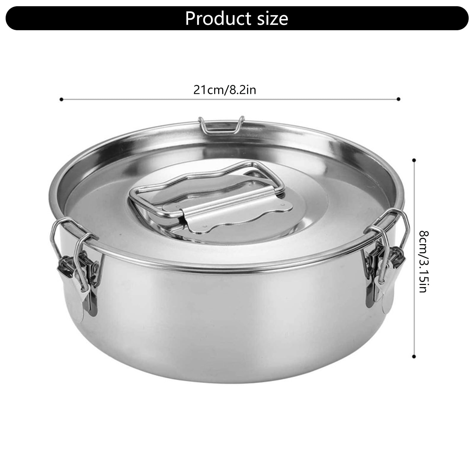 Molde redondo de acero inoxidable para flan con tapa y para cocinar uniformemente distribución del calor, resistente a la oxidación, tartas de queso